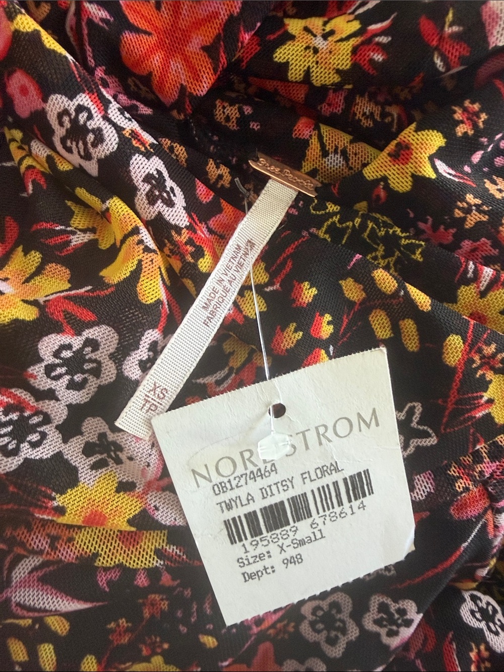 Free People Gather Tee Twyla Ditsy Floral - Picture 6 of 8